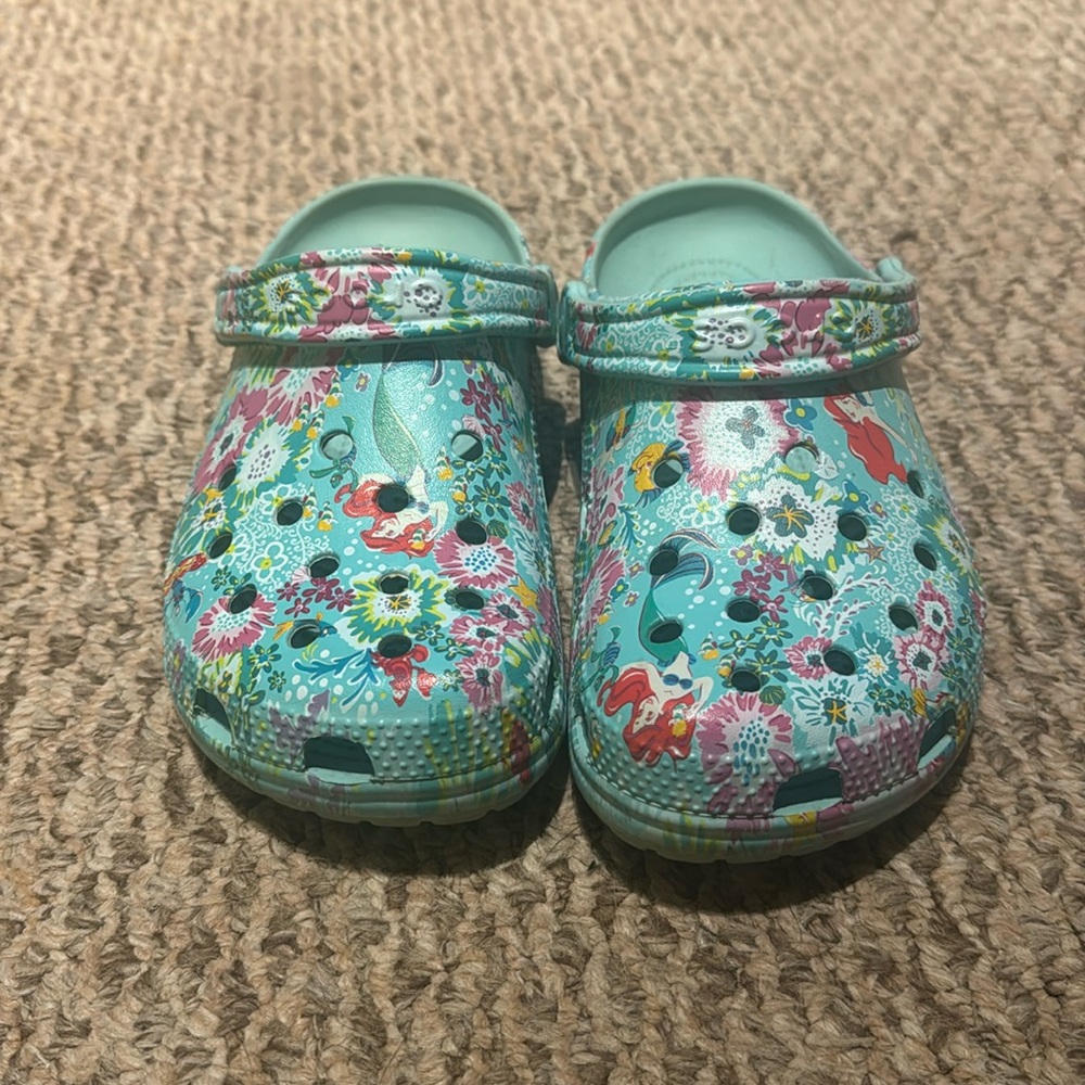 Littler Mermaid Disney crocs